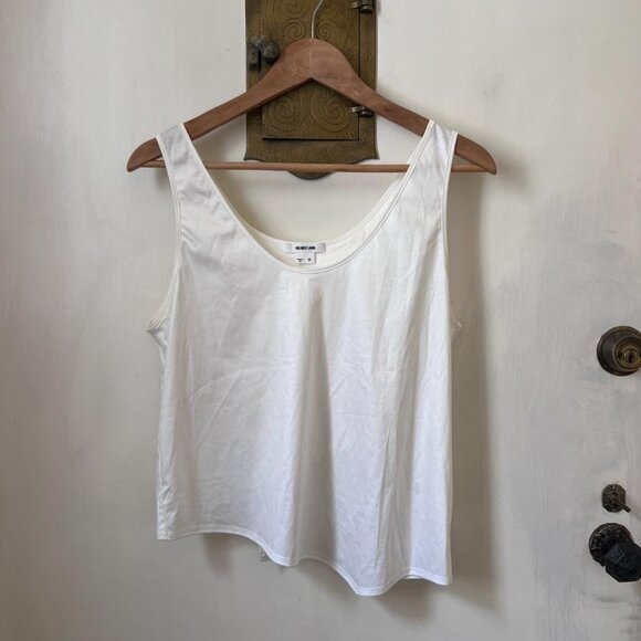 Helmut Lang cotton asymmetrical sleeveless top - Picture 2 of 4